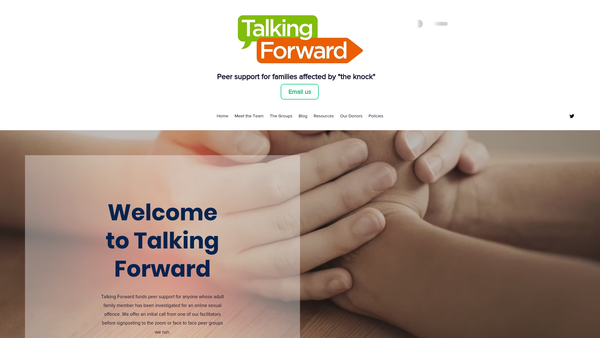 Screenshot of the Talking Forward website