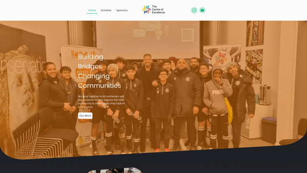 Screenshot of the The Centre Of Excellence website