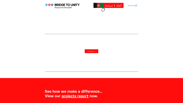 Screenshot of the Bridge To Unity CIO website