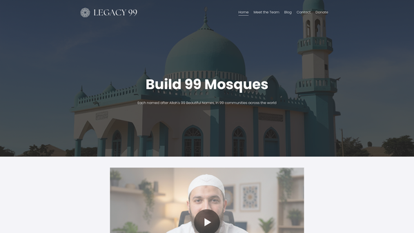 Screenshot of the Legacy 99 website