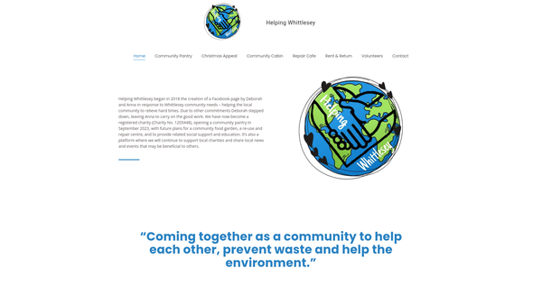 Screenshot of the Helping Whittlesey website