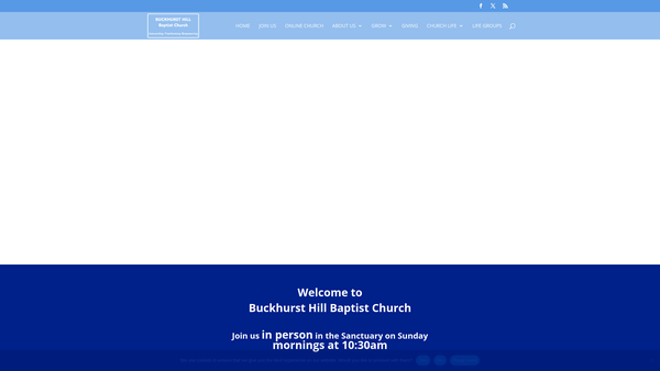 Screenshot of the Buckhurst Hill Baptist Church website
