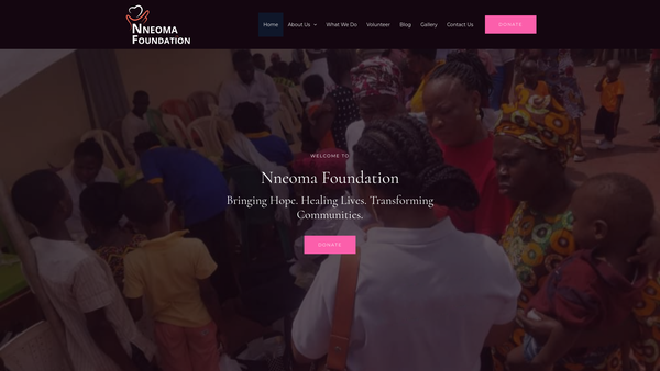 Screenshot of the Nneoma Health For All website