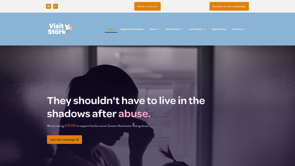 Screenshot of the Visit From The Stork website