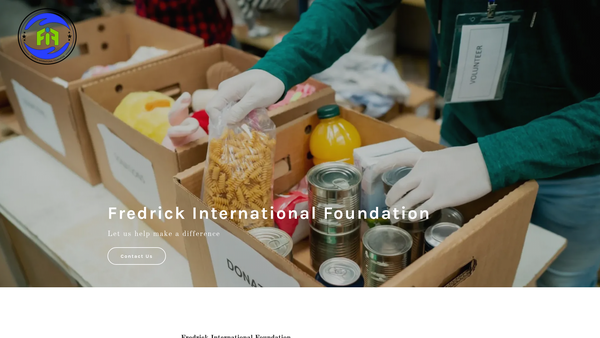 Screenshot of the Fredrick International Foundation Ltd website