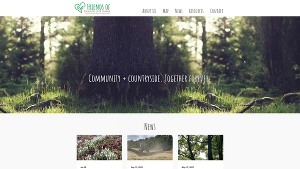 Screenshot of the Friends Of Kinsbourne Green Common website
