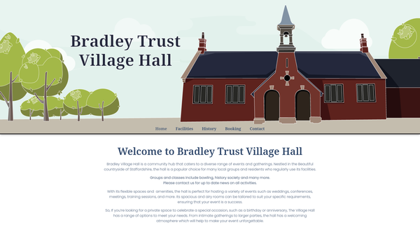 Screenshot of the The Bradley Trust website
