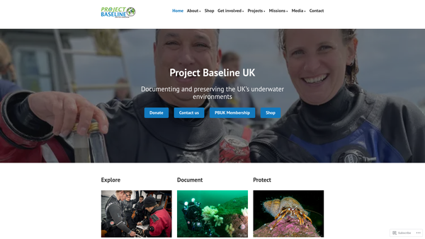 Screenshot of the Project Baseline UK website