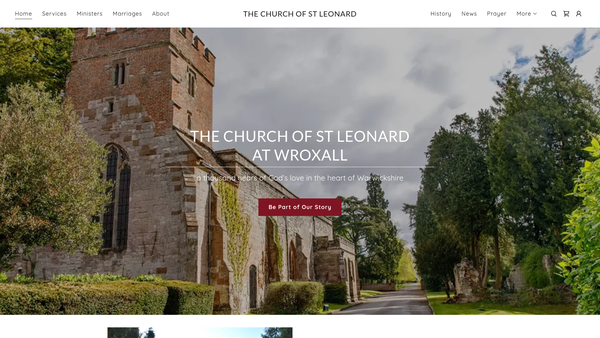 Screenshot of the St Leonard's Well website
