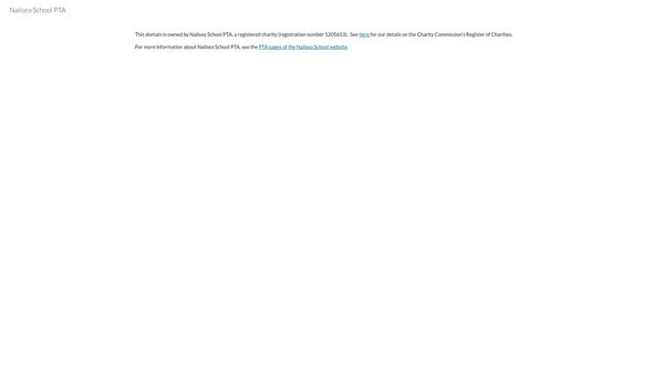 Screenshot of the Nailsea School PTA website