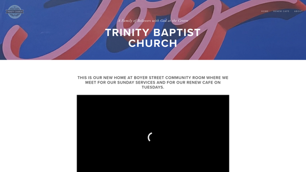 Screenshot of the Trinity Baptist Church website