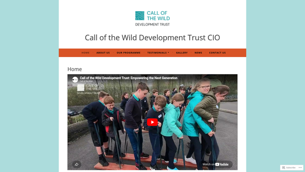 Screenshot of the Call Of The Wild Development Trust CIO website