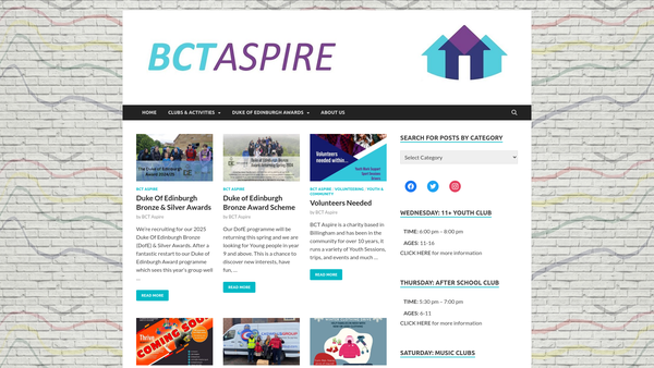 Screenshot of the Bct Aspire CIO website