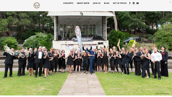 Screenshot of the Bournemouth And District Concert Band website
