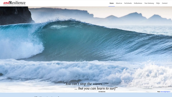 Screenshot of the The Mental Health And Resilience Foundation website