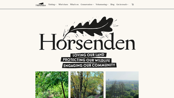 Screenshot of the Friends Of Horsenden website