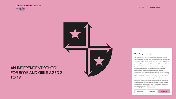 Screenshot of the Lochinver House School PTA website