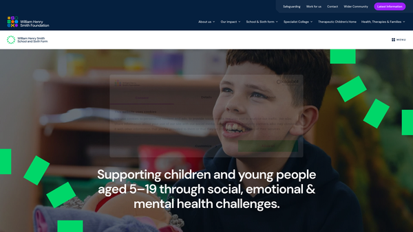 Screenshot of the William Henry Smith Foundation website