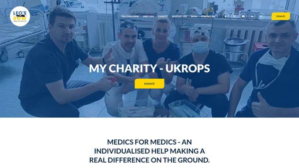 Screenshot of the Ukrops website