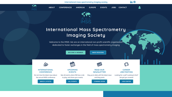Screenshot of the Imsis website