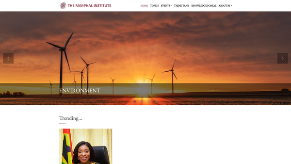 Screenshot of the The Ramphal Institute website