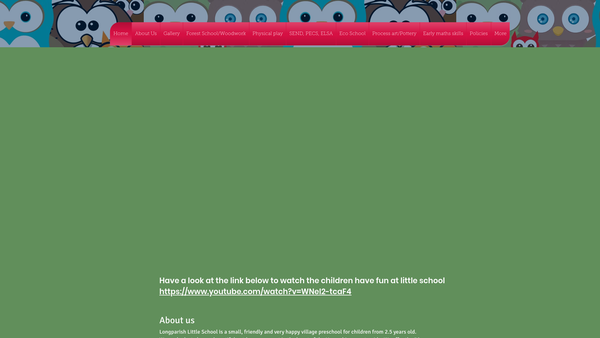 Screenshot of the Longparish Little School website