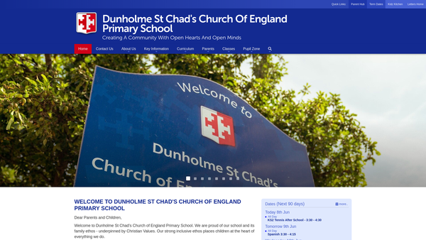 Screenshot of the Friends Of Dunholme School website