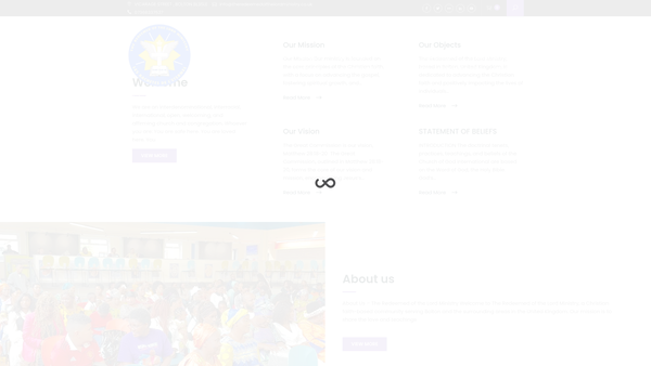 Screenshot of the The Redeemed Of The Lord Ministry website