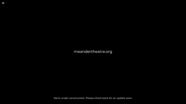 Screenshot of the Meander Theatre Company website