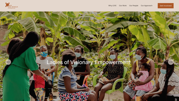 Screenshot of the Love Naa Densua Foundation website