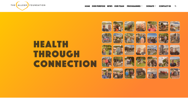 Screenshot of the The Allegr Foundation website