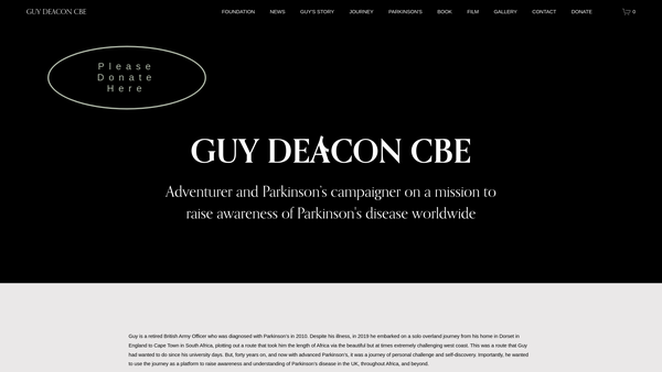 Screenshot of the The Deacon Foundation website