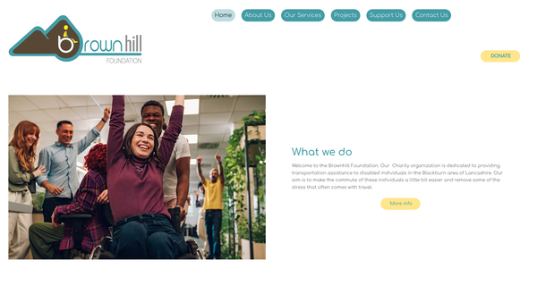 Screenshot of the Brownhill Foundation website