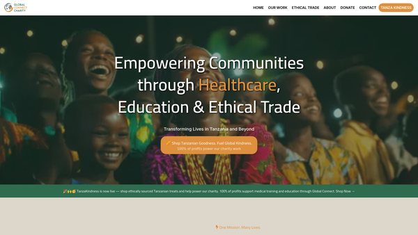 Screenshot of the Global Connect website
