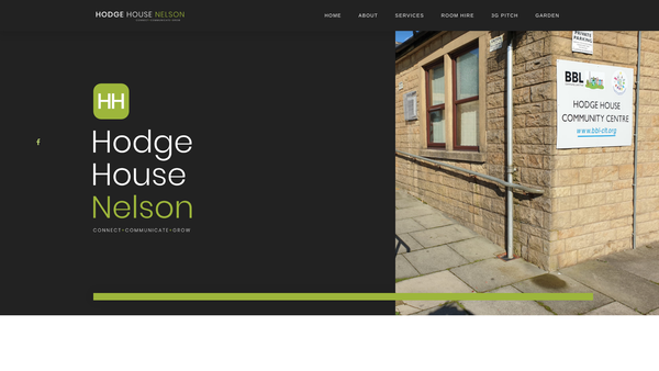 Screenshot of the Hodge House Community Trust website