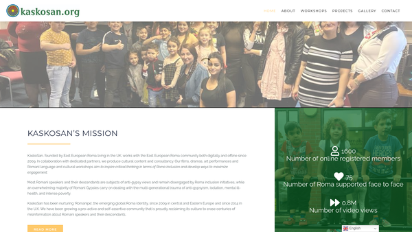 Screenshot of the Kaskosan website