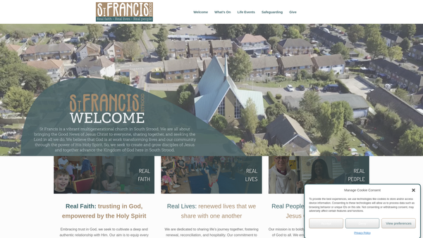 Screenshot of the The Parochial Church Council Of The Ecclesiastical Parish Of St Francis Of Assisi, Strood website