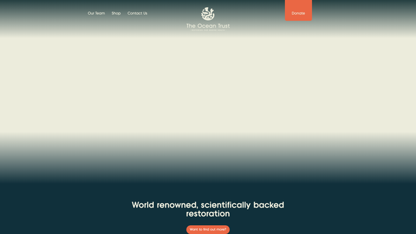 Screenshot of the The Ocean Trust website