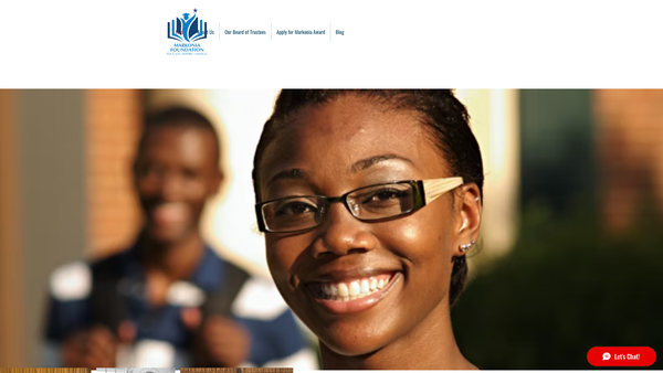 Screenshot of the Markonia Foundation website