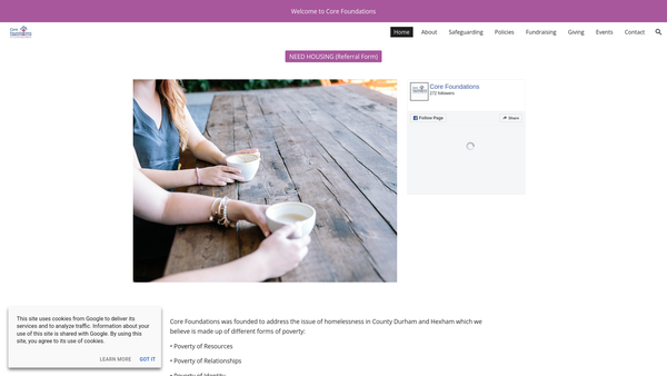 Screenshot of the Core Foundations website