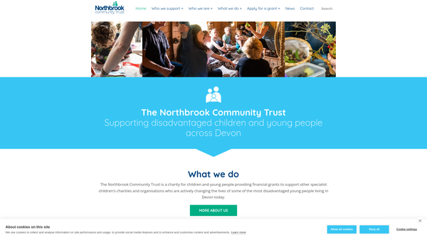 Screenshot of the Northbrook Community Trust website