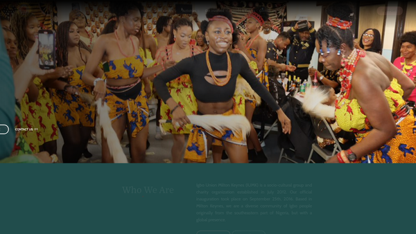 Screenshot of the Igbo Union Milton Keynes website