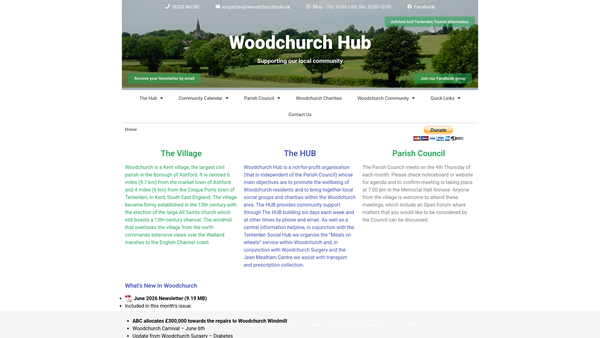 Screenshot of the Sir Edward Hales' Charity (Otherwise Known As Legge Farm Charity) website