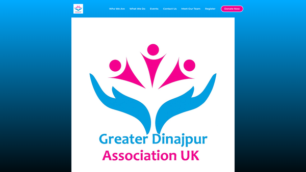 Screenshot of the Greater Dinajpur Association UK website