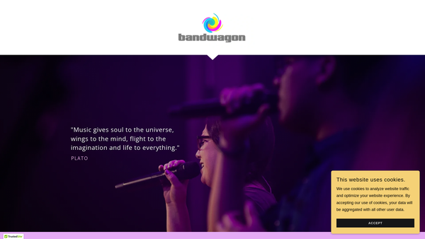 Screenshot of the Bandwagon website