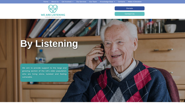Screenshot of the We Are Listening website