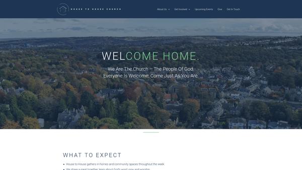 Screenshot of the House To House Church Stourbridge website