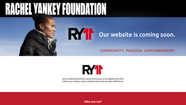 Screenshot of the The Rachel Yankey Foundation website