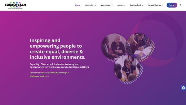 Screenshot of the Equaliteach website