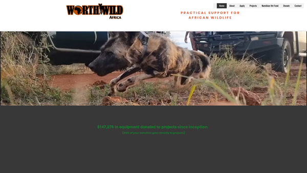 Screenshot of the Worth Wild Africa UK website